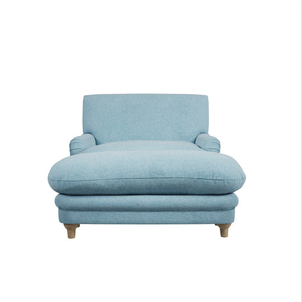 Plumpton Footstool Duck Egg Blue Weave - Canwell Interiors Limited - Canwell