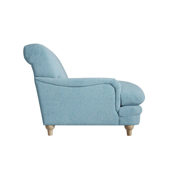 Plumpton Footstool Duck Egg Blue Weave - Canwell Interiors Limited - Canwell