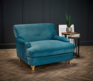 Plumpton Footstool Duck Egg Blue Weave - Canwell Interiors Limited - Canwell