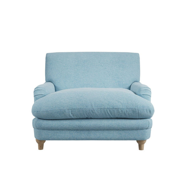 Plumpton Footstool Duck Egg Blue Weave - Canwell Interiors Limited - Canwell
