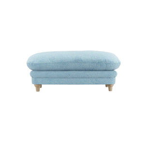 Plumpton Footstool Duck Egg Blue Weave - Canwell Interiors Limited - Canwell