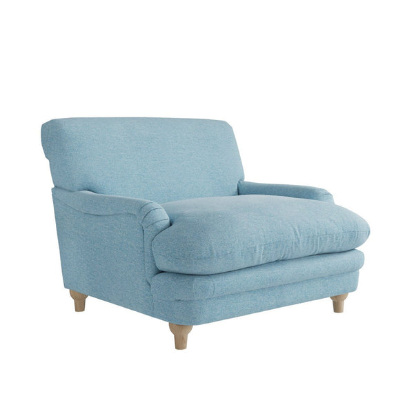 Plumpton Footstool Duck Egg Blue Weave - Canwell Interiors Limited - Canwell