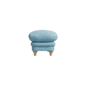 Plumpton Footstool Duck Egg Blue Weave - Canwell Interiors Limited - Canwell