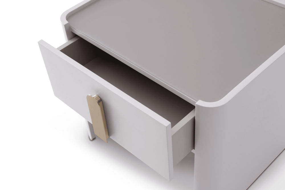 Polaris Bedside Table - Matte Beige - XShowhome Limited - Tommy Franks