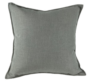 Poly Linen Mix with Flange Grey 50x50 - Canwell Interiors Limited - Malini