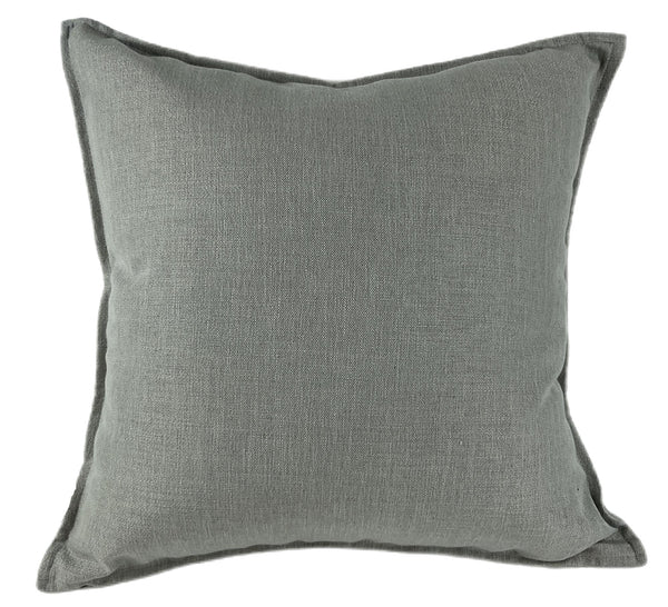 Poly Linen Mix with Flange Grey 50x50 - Canwell Interiors Limited - Malini