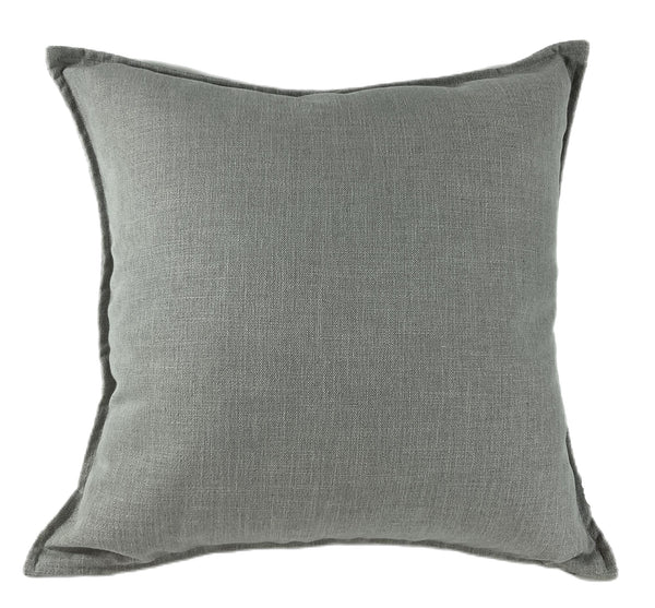 Poly Linen Mix with Flange Grey 50x50 - Canwell Interiors Limited - Malini