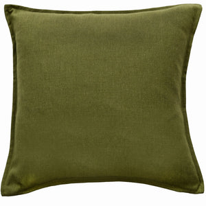 Poly Linen Mix with Flange Olive 50x50 - Canwell Interiors Limited - Malini