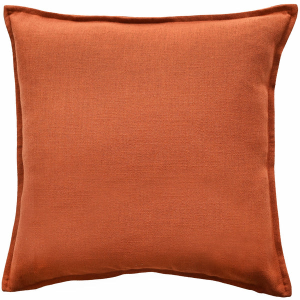 Poly Linen Mix with Flange Rust 50x50 - Canwell Interiors Limited - Malini