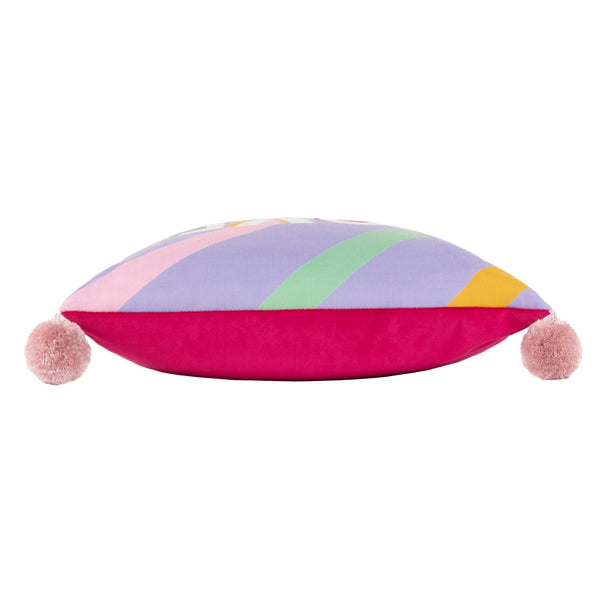 Pom Poms Love Wins 43x43 Feather Filled Cushion Lilac - Canwell Interiors Limited - Riva
