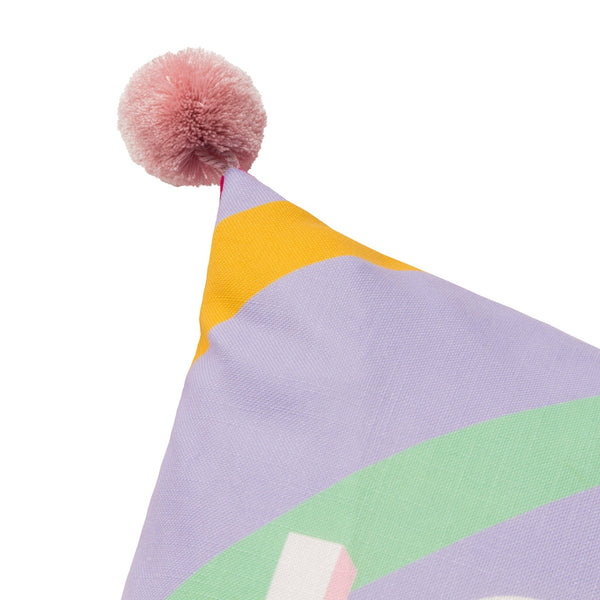 Pom Poms Love Wins 43x43 Feather Filled Cushion Lilac - Canwell Interiors Limited - Riva