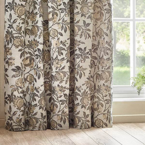 Pomegranate 117x137 Pencil Pleat Curtains Natural - Canwell Interiors Limited - Riva