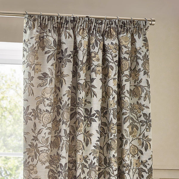 Pomegranate 117x137 Pencil Pleat Curtains Natural - Canwell Interiors Limited - Riva