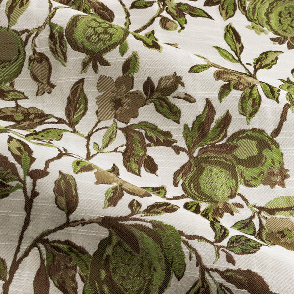 Pomegranate 167x182 Pencil Pleat Curtains Green - Canwell Interiors Limited - Riva