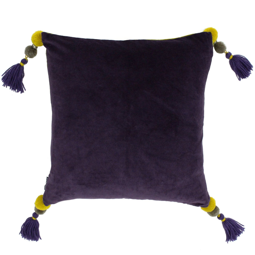 Poonam 45x45 Feather Filled Cushion Damson/lemcu - Canwell Interiors Limited - Riva