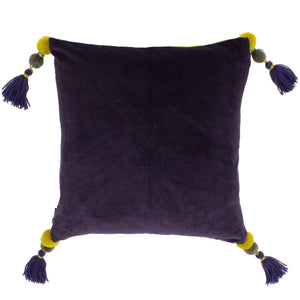 Poonam 45x45 Feather Filled Cushion Damson/lemcu - Canwell Interiors Limited - Riva