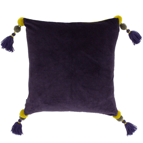 Poonam 45x45 Feather Filled Cushion Damson/lemcu - Canwell Interiors Limited - Riva