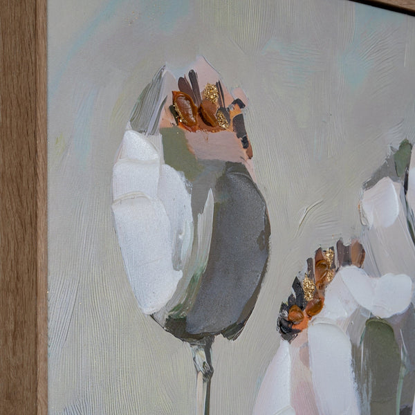 Poppy Heads Hand Painted Canvas in Frame - Canwell Interiors Limited - Hills