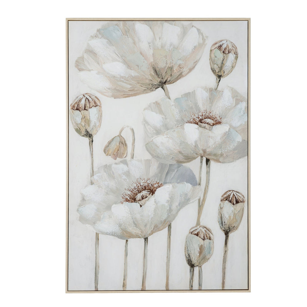 Poppy Stems Handpainted Canvas in Frame - XShowhome Limited - Hills