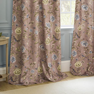 Porcelain Garden 117x182 Pencil Pleat Curtains Blush - XShowhome Limited - Riva