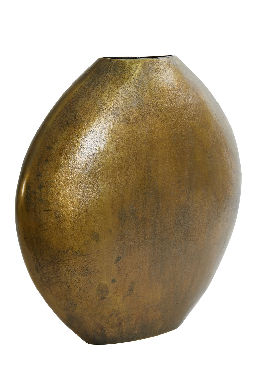 POSITANO Decorative Vase - Oval Flat Antique Bronze - XShowhome Limited - Light & Living