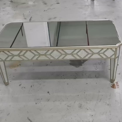 Becca 120cm Mirror Coffee Table Champagne