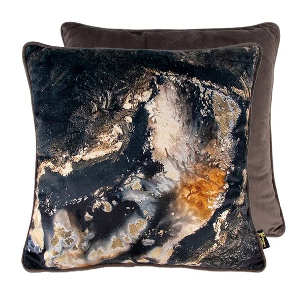 Printed Black Splash Cushionhint of Must 45x45 - Canwell Interiors Limited - Malini