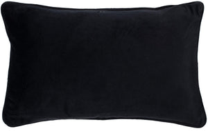 Printed Feather Cushion on Velvet with Emb and Piping 30x50 - Canwell Interiors Limited - Malini