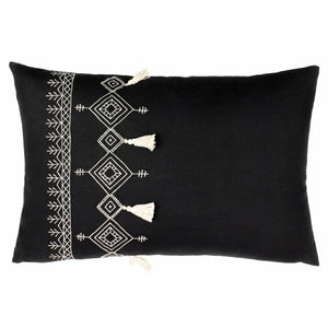 Pritta 40x60 Feather Filled Cushion Black - Canwell Interiors Limited - Riva