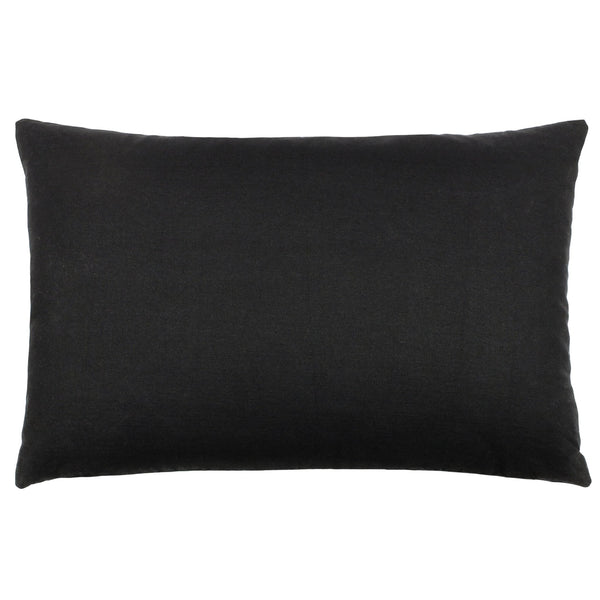 Pritta 40x60 Feather Filled Cushion Black - Canwell Interiors Limited - Riva