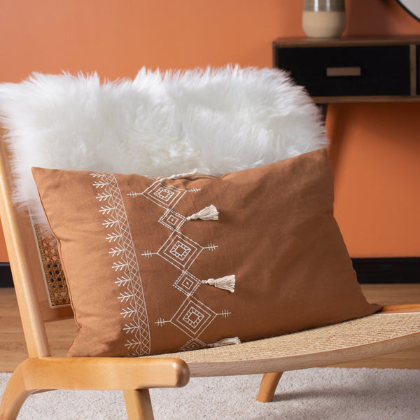 Pritta 40x60 Feather Filled Cushion Cinnamon - Canwell Interiors Limited - Riva