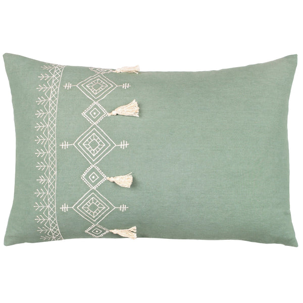 Pritta 40x60 Feather Filled Cushion Eucalyptus - Canwell Interiors Limited - Riva