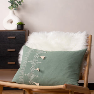 Pritta 40x60 Feather Filled Cushion Eucalyptus - Canwell Interiors Limited - Riva