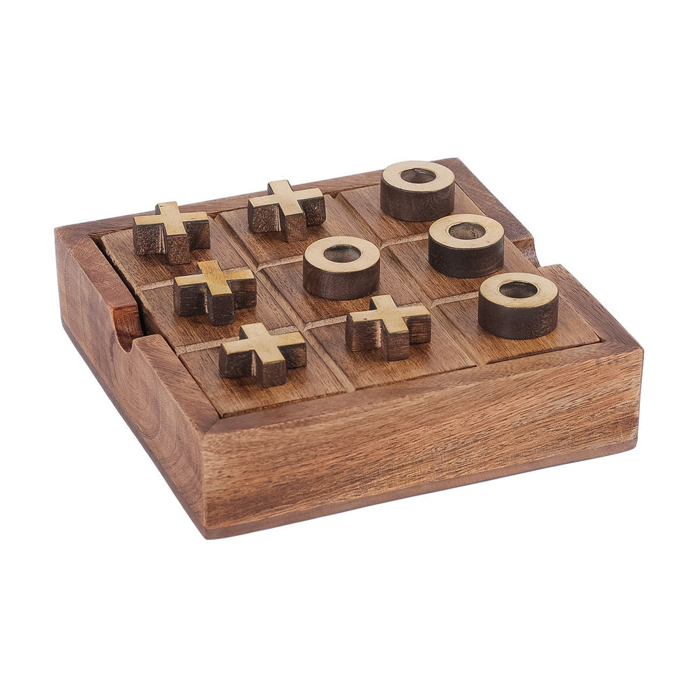 Pryce Mango Wood Noughts and Crosses and Solitaire Game - XShowhome Limited - Libra