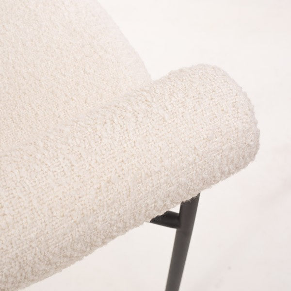 Alita Dining Chair - Chex Polar Bouclé - Tommy Franks