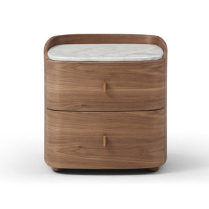 Vertu Bedside Table - Walnut - Tommy Franks