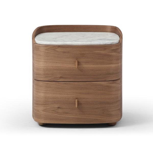 Vertu Bedside Table - Walnut - Tommy Franks
