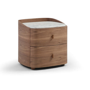 Vertu Bedside Table - Walnut - Tommy Franks