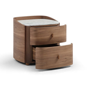 Vertu Bedside Table - Walnut - Tommy Franks
