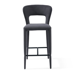 Pari I Bar Stool - Luxe Cinder Grey - Tommy Franks