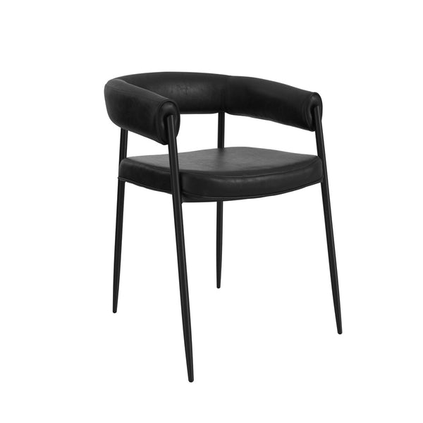 Queens Black & Black Dining Chair - Canwell Interiors Limited - Canwell