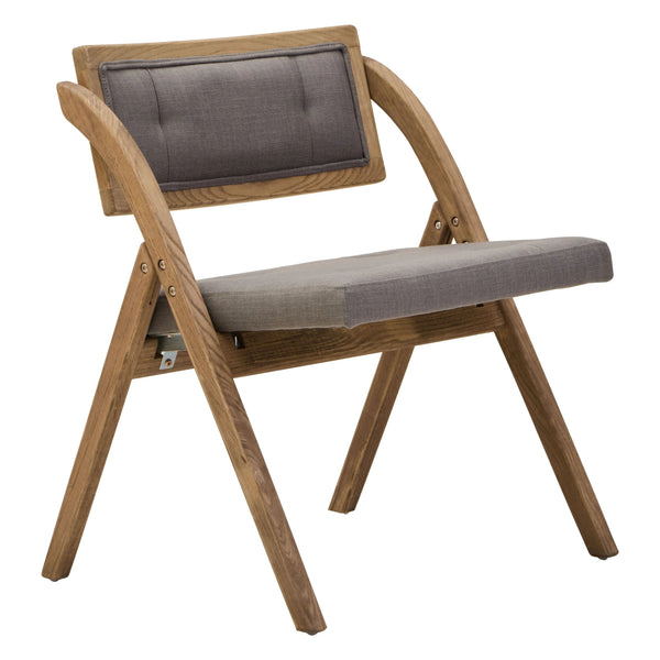 Cebu Grey Wash Elm Wood Folding Chair - Xshowhome