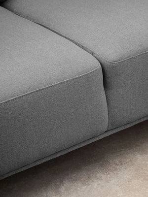 Toulon 3 Seat Grey Fabric Left Chaise Sofa - Xshowhome