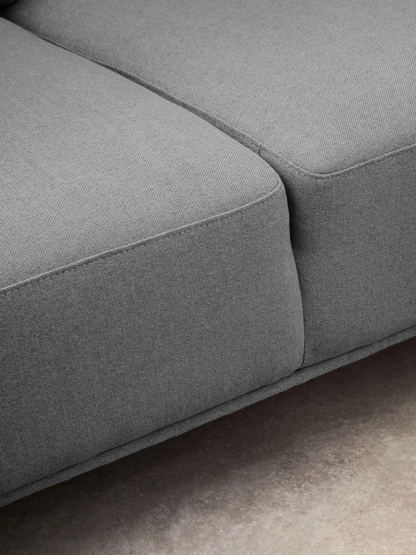 Toulon 3 Seat Grey Fabric Left Chaise Sofa - Xshowhome