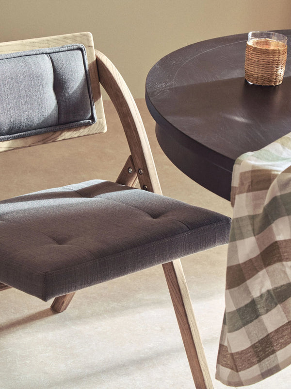 Cebu Grey Wash Elm Wood Folding Chair - Xshowhome