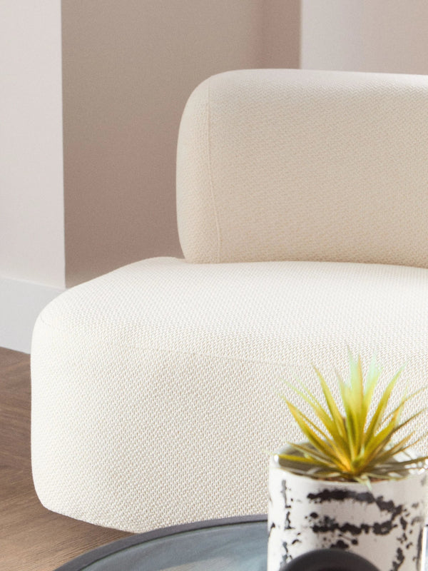 Ozzano Cream Linen 3 Seater Sofa - Xshowhome