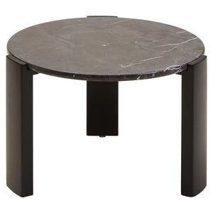 Palermo Round Black Marble Top Small Coffee Table - Xshowhome