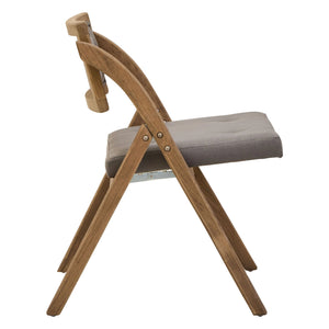 Cebu Grey Wash Elm Wood Folding Chair - Xshowhome