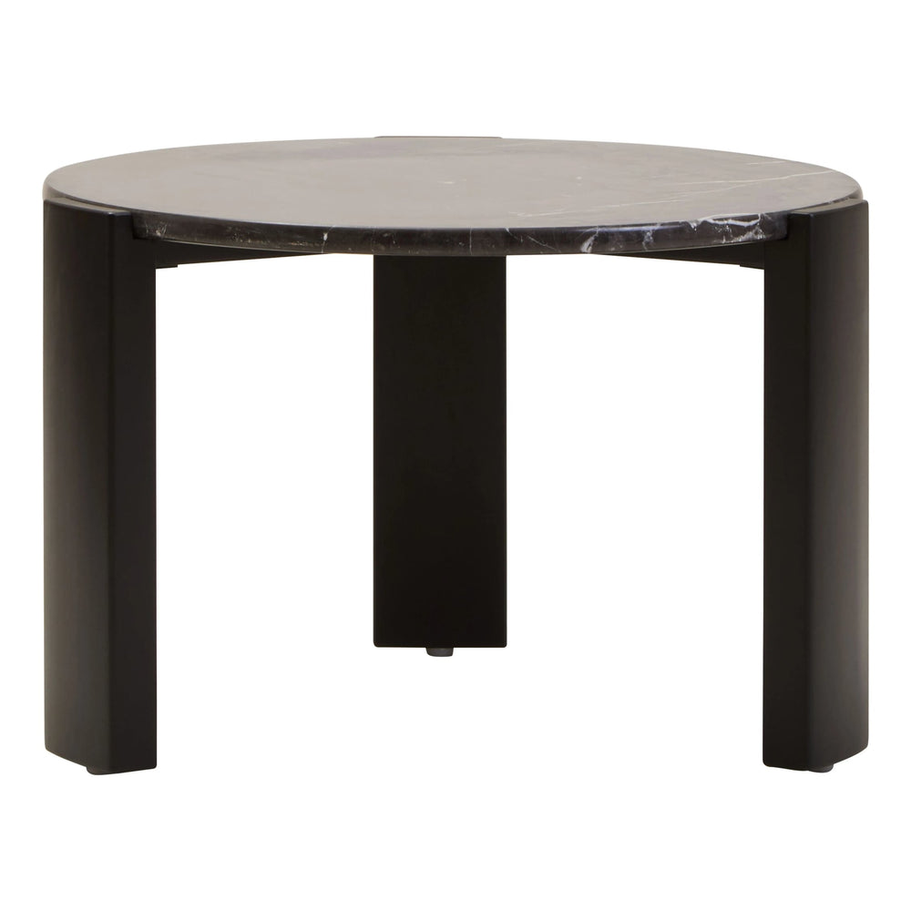 Palermo Round Black Marble Top Small Coffee Table - Xshowhome