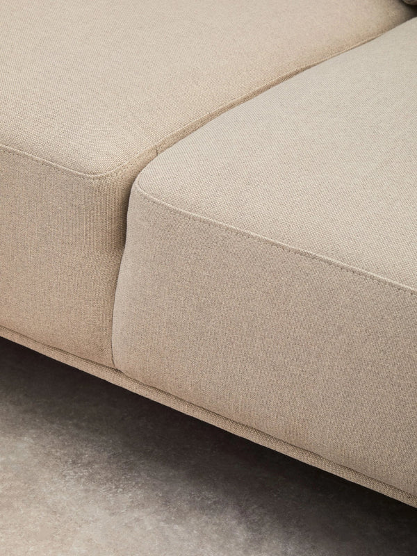 Toulon 3 Seat Natural Fabric Right Chaise Sofa - Xshowhome